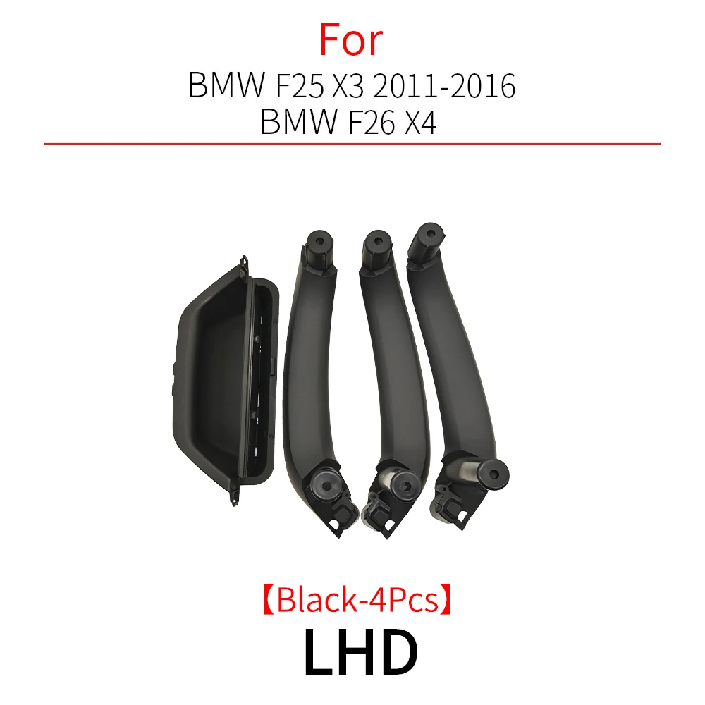 

4 шт. для BMW F25 F26, передняя и задняя внутренняя дверная ручка автомобиля, сменный аксессуар для BMW X3 X4 2011-2016
