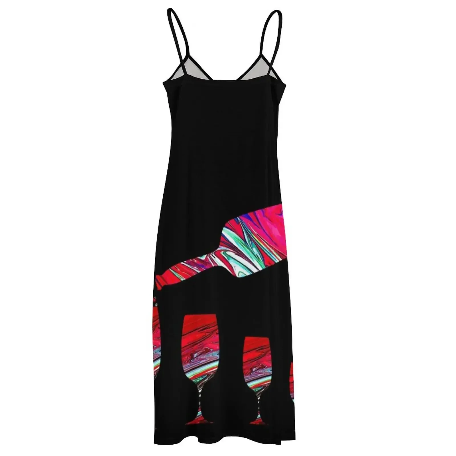 Красно-бордовое-моя чашка платье без рукавов эстетическая одежда роскошное