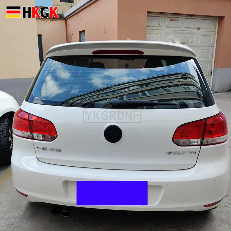 

Для Volkswagen VW Golf 6 2010 2011 2012 2013 ABS пластиковый задний Багажник крыло крыши Неокрашенный праймер задний спойлер автомобильные аксессуары