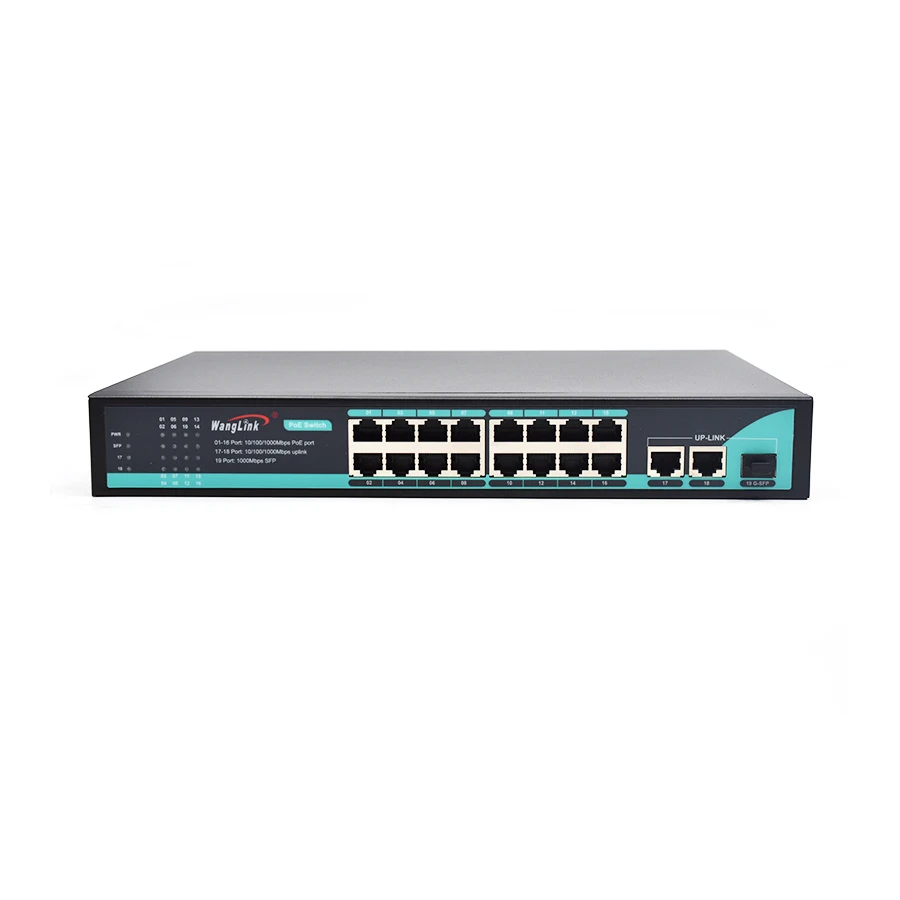 

Wanglink OEM New 16 Port Unmanaged Poe Network Switch For Cctv System