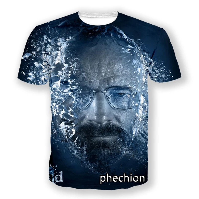 

phechion New Fashion Men/Women breaking Bad 3D Printed Short Sleeve T-Shirt Casual T Shirt Sport Hip Hop Summer Tops L75