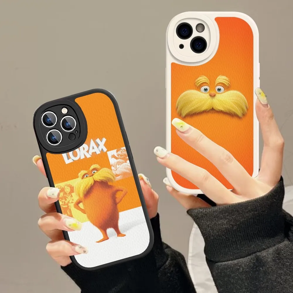 Чехол для телефона Cartoon T-The L-Lorax из жесткой кожи iPhone 16 15 14 13 12 Mini 11 Pro Max Xs X Xr 7 8 Plus Fundas