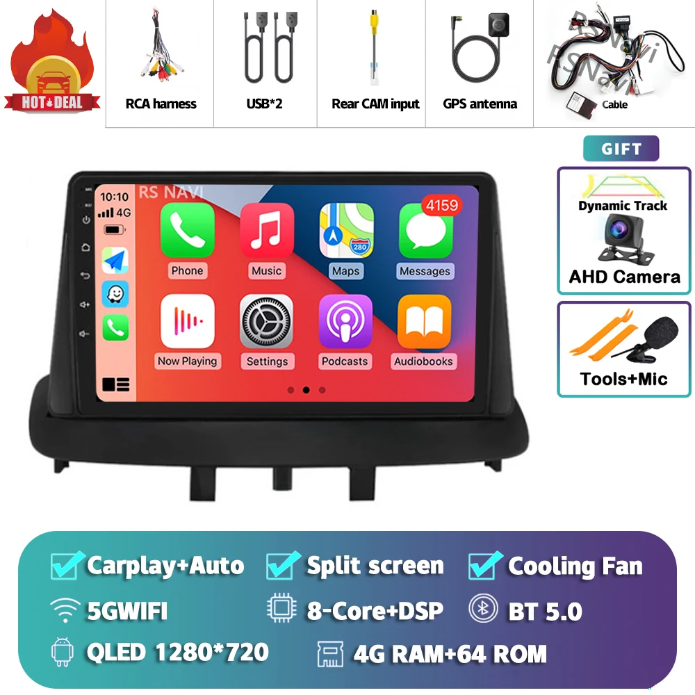 

Android 15 Carplay авто автомобильный радиоприемник мультимедийный плеер для Renault Megane 3 Fluence Samsung SM3 2008-2015 стерео 2din головное устройство