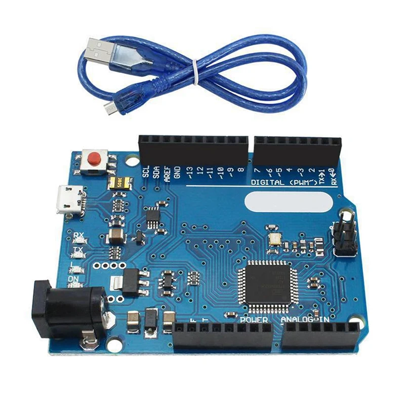 

Макетная плата для Arduino Leonardo R3, плата для микроконтроллера ATMEGA32U4, макетная плата с кабелем для передачи данных