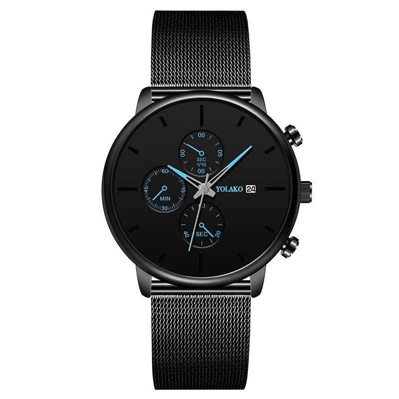 

Fashion Alloy mesh belt watches for men luxury Steel homme cadeau Relogio Masculino Montre homme wrist watches for men relógios