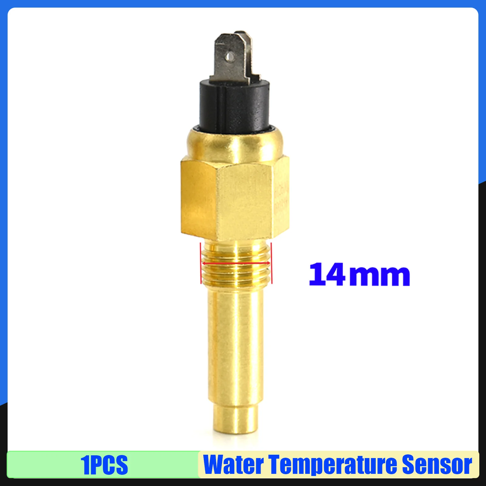 

Датчик температуры воды, 1 шт., 14 мм, 17 мм, 21 мм, датчик температуры воды для универсального счетчика двигателя, датчик 1/4 NPT 3/8NPT 1/2NPT