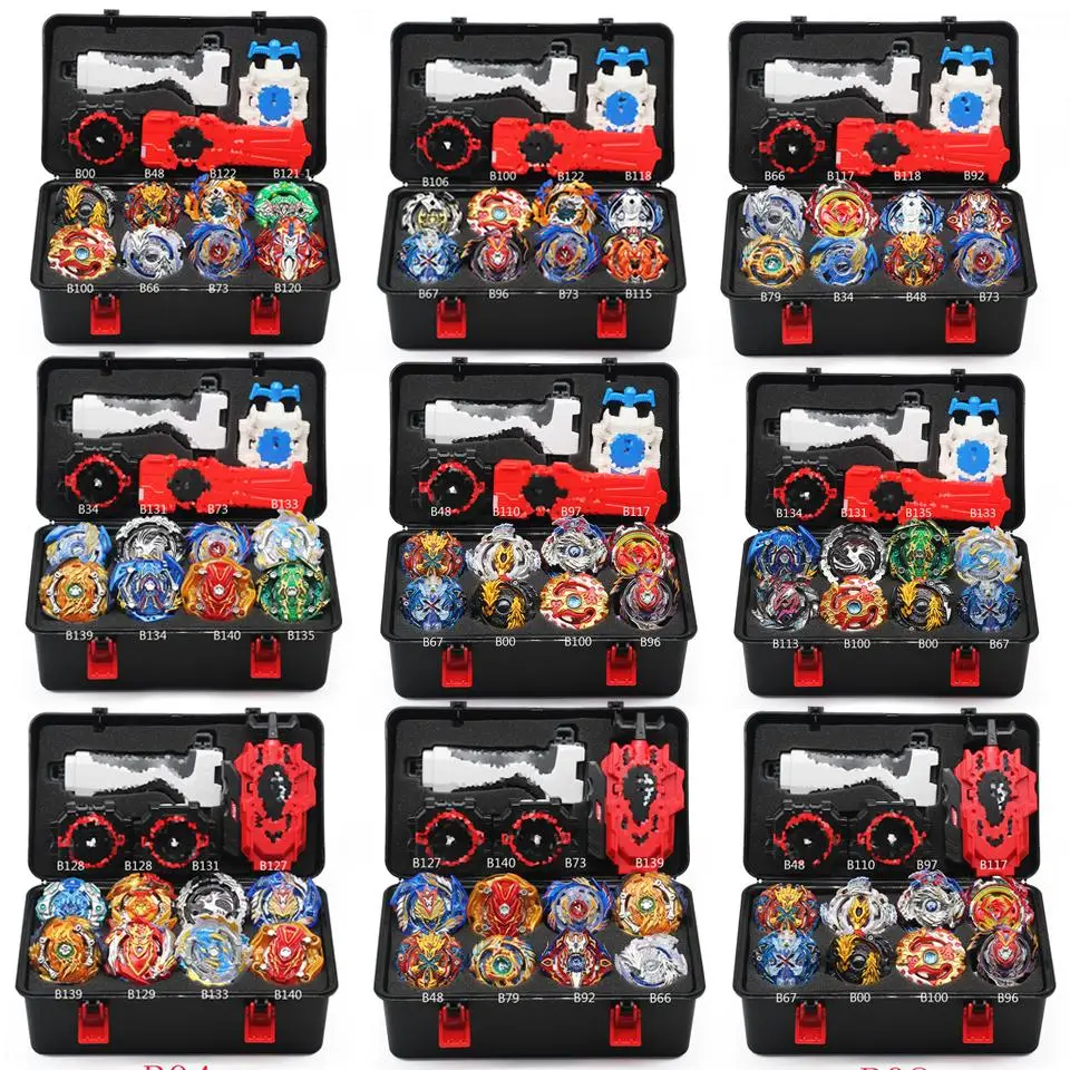 

Top Beyblade Burst Bey Blade Toy Funsion Bayblade Set Storage Box With Handle Launcher Plastic Box Toys For Children