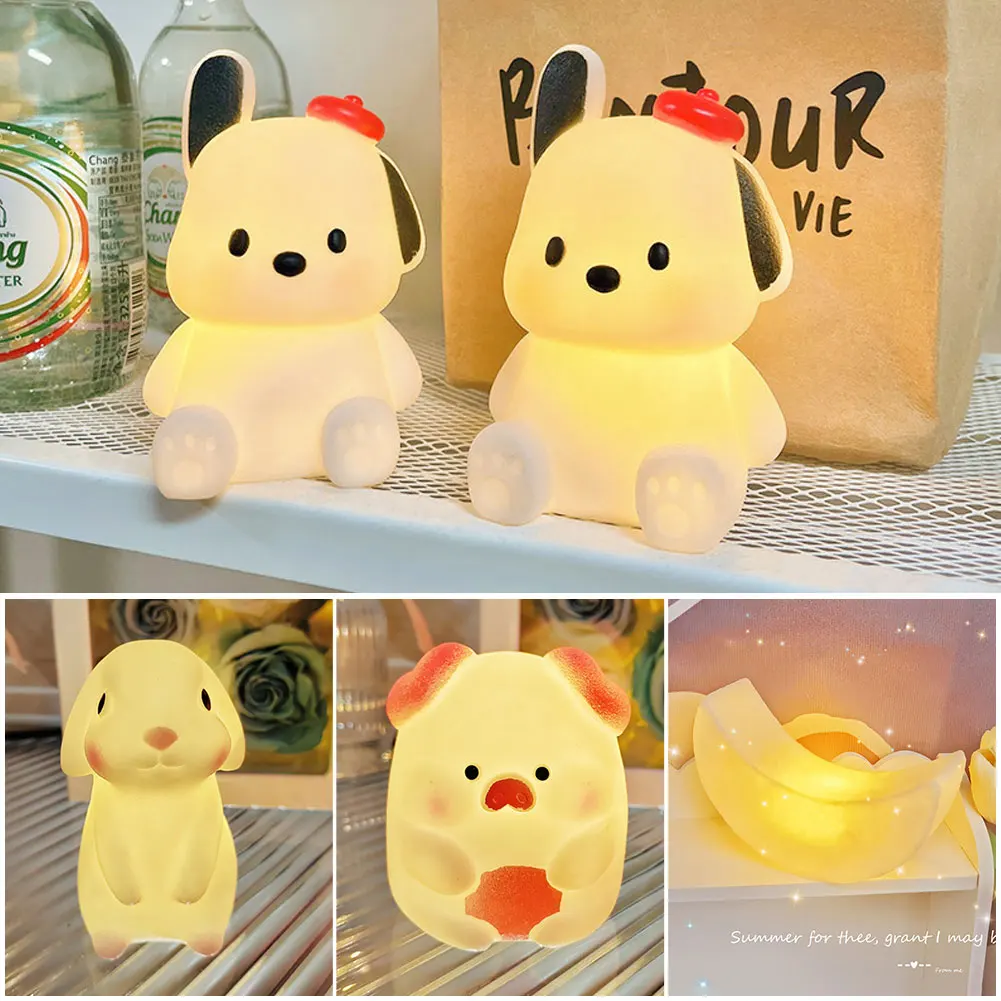 

Mini Cartoon Animal Night Light Pat Soft Silicone Lamp Cute Room Decor Toy For Kids Personalized New Year Gift Atmosphere Light