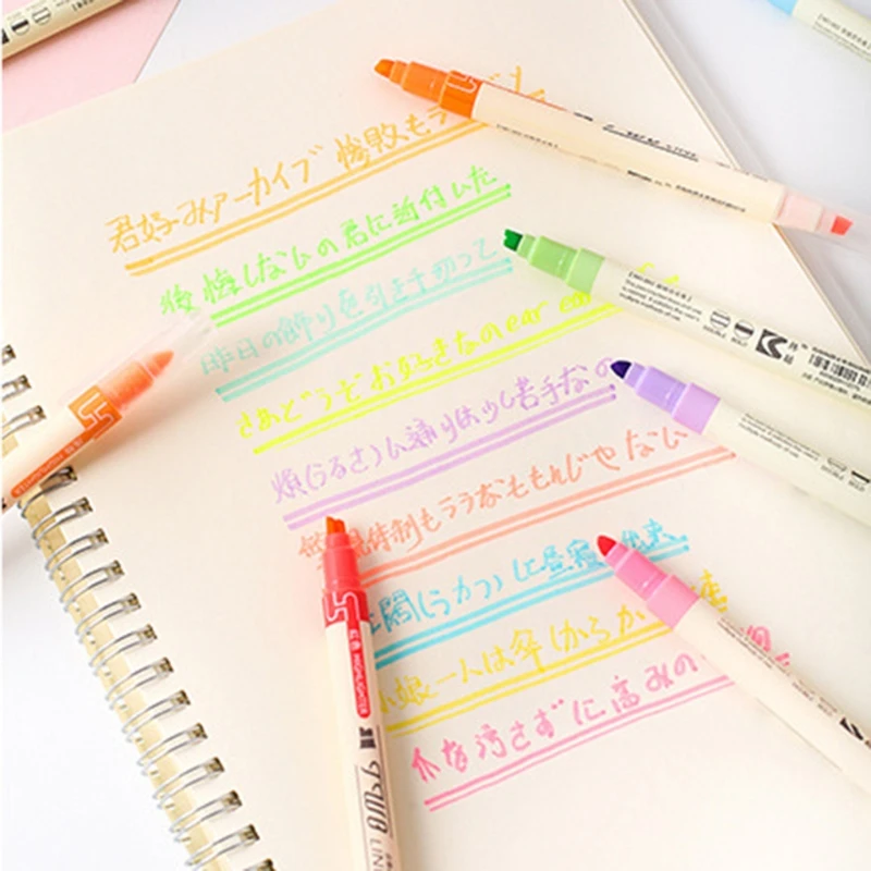 

12 Pieces Liner Highlighter, Chisel Tip, Different Colors