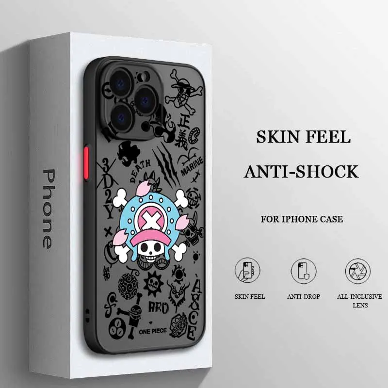 Фото Новый чехол для телефона O-One Pieces с логотипом в виде черепа для Oppo A6 A59 A98 A38 A58 A78 A76 A57 A17 A55 A94 A74 A54 A16K A16 Pro 5G, матовый чехол №4