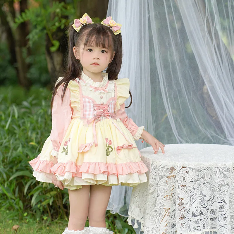 

Cekcya Spanish Baby Dresses for Children Lolita Kawaii Dress Toddler Girl Birthday Party Ball Gowns Infant Princess Vestidos