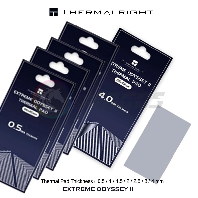 

Thermalright EXTREME ODYSSEY II Thermal Pad 14.8w/mk,Non-Conductive CPU/GPU Card Water Cooling Mat 85X45/120X120mm