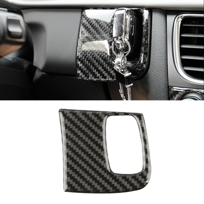 

For Audi A4 B8 2009 2010 2011 2012 2013 2014 2015 2016 Carbon Fiber Ignition Key Hole Frame Cover