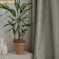 2022 new modern curtains for living dining room bedroom simple diamond jacquard luxury curtain room decor french window