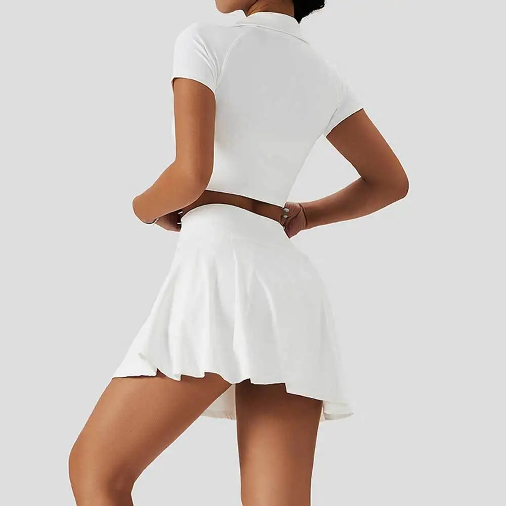 1/2pcs Tennis Suit Yoga Set Woman Gym Set Women Fitness Sportswear Sports Set Workout Clothes Women Crop Top Shorts Tracksuit