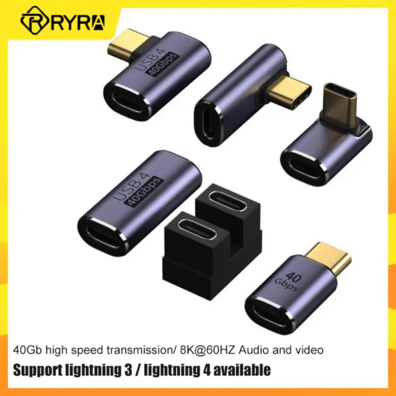

RYRA Mini USB4.0 40 Гбит/с адаптер USB C к Type C 100 Вт 5A Быстрая зарядка конвертер 8K @ 60 Гц USB C адаптер данных для Macbook