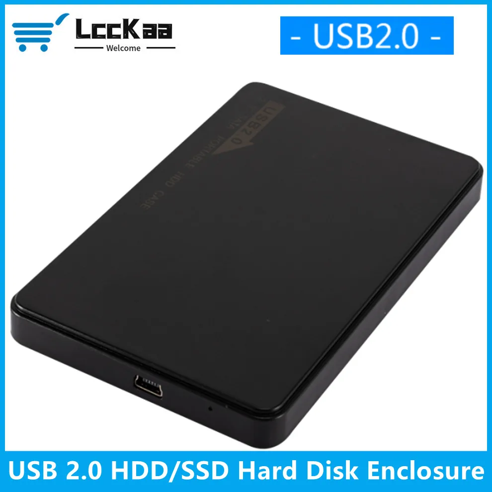 

LccKaa чехол для жесткого диска USB2.0 чехол для корпуса 2,5 дюйма SATA SSD HDD Мобильный бокс 480 Мбит/с внешний мобильный бокс адаптер для жесткого диска Поддержка 2 ТБ