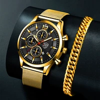 fashion mens watches calendar date luminous clock men bracelets stainless steel mesh belt quartz wristwatch relogio masculino