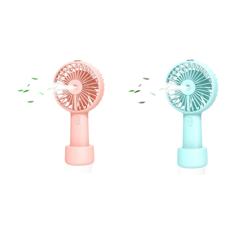 

Misting Fan Desk Handheld Fan 3 Speeds 2500Mah Rechargeable Fan With Travel Personal Fan For Home Office Outdoor