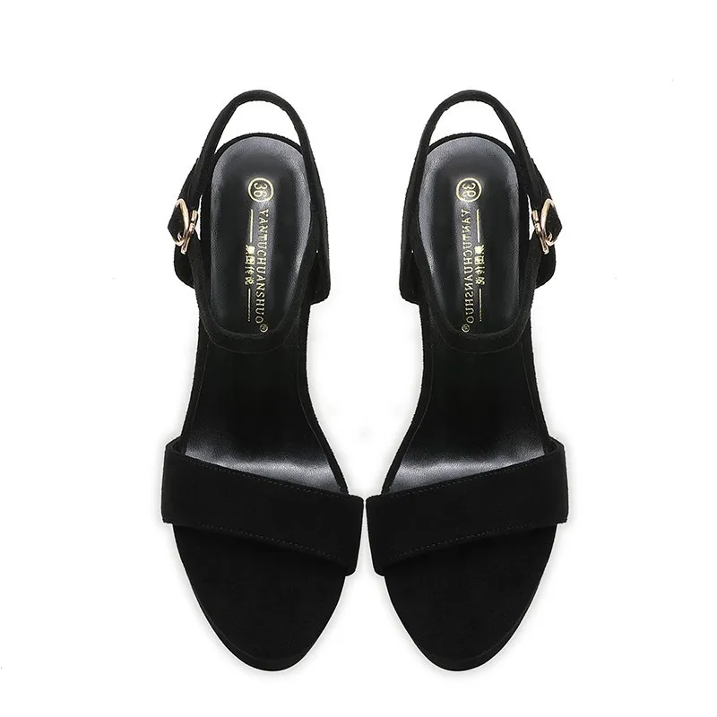 Brand Elegant Sandals Women High Heels Pumps Super High Heel 12cm Women's Banquet Sandals Waterproof Platform Toe Sandals