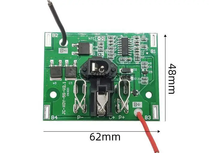 

Плата защиты литиевой батареи с высоким током для печатной платы MOS и гаечного ключа аккумулятора 48x62 мм
