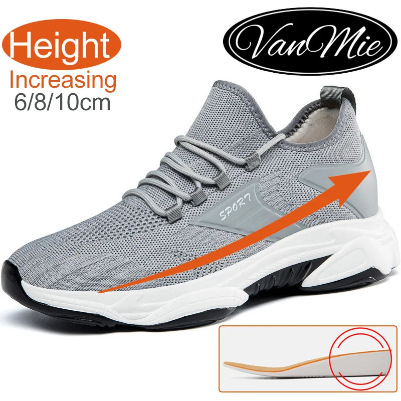

Vanmie Eltor Shoes for Men Black Casual Sneakers Men Invisible Height Increase Shoes Men Lift Shoes 6/8/10 cm