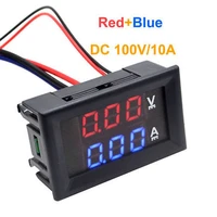 dsn vc288 dc 100v 10a voltmeter ammeter blue red led amp dual digital volt meter gauge voltage current home use tool