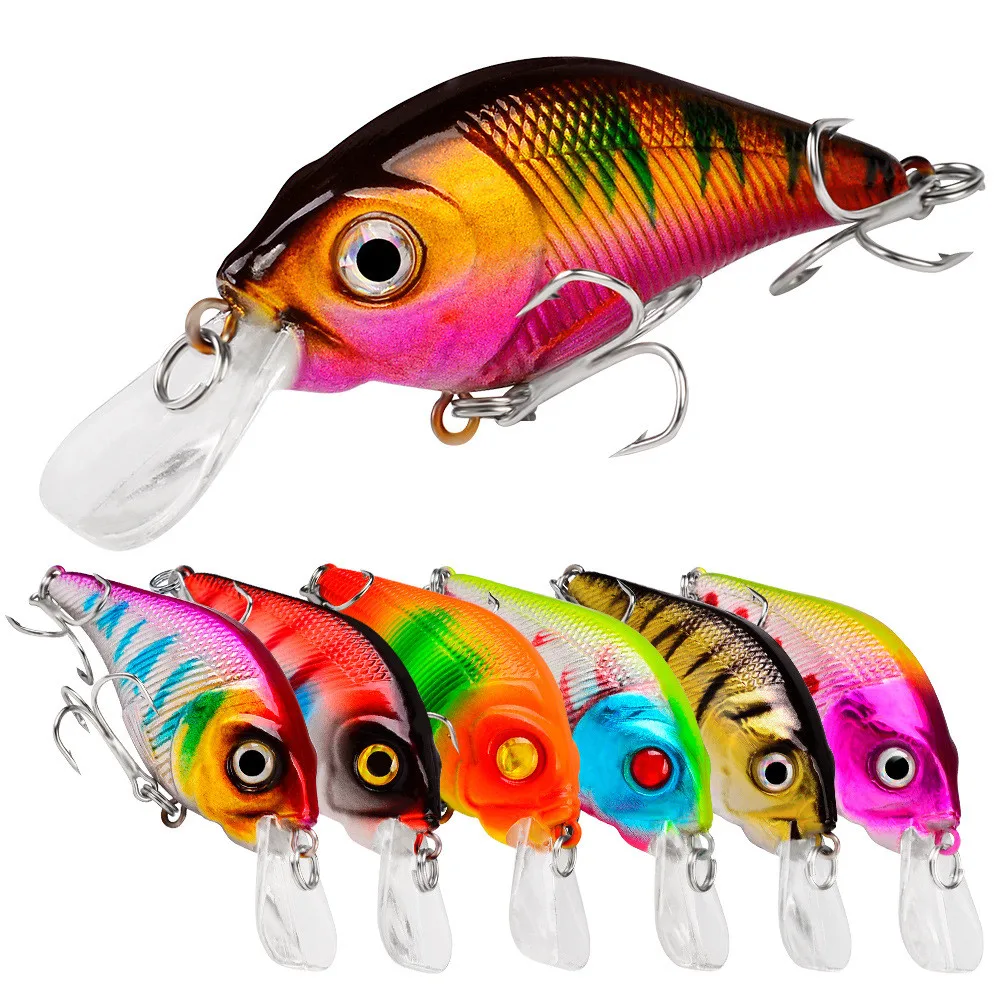 

1Pcs 7.5cm 11g Crank Fishing Lures Floating Artificial Wobbler Plastic Hard Baits Crankbait Bass Pike Carp Fishing Tackle