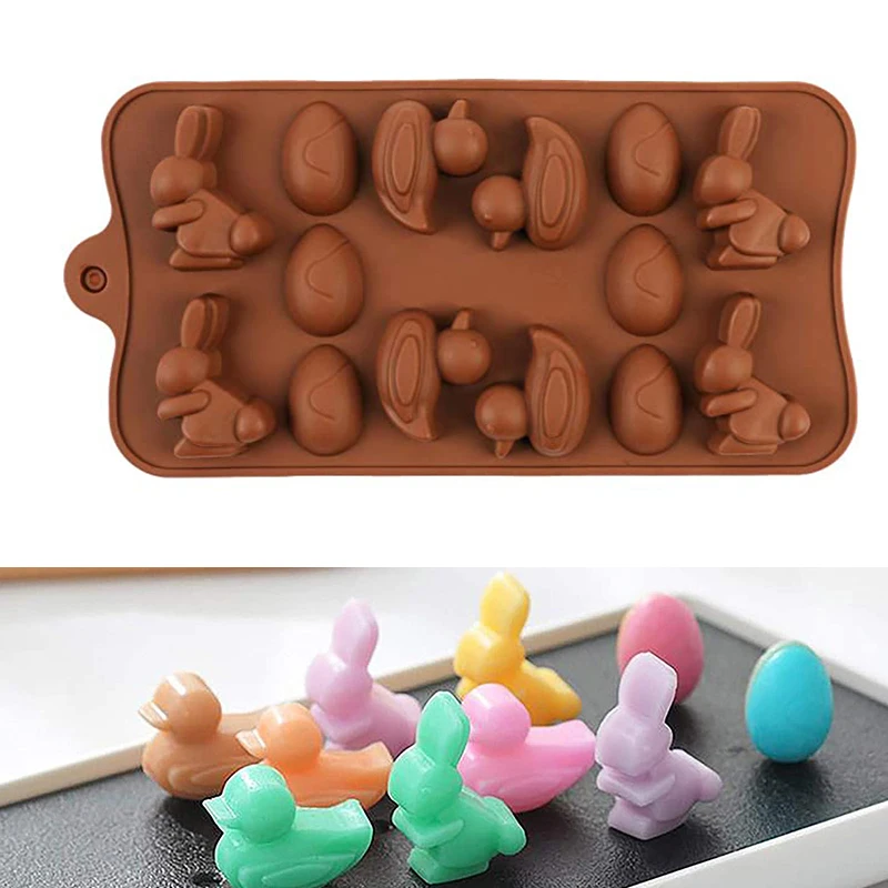 

Easter Egg Bunny Duck Silicone Mold For Baking Candy Cake Chocolate Rabbit Mould Ice Cube Tray Decorating Tools Cupcake Topper