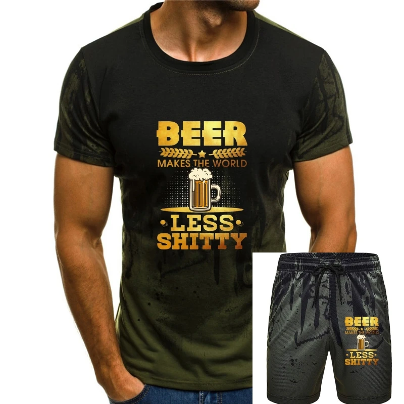 

Мужская футболка с изображением пива делает мир гораздо меньше, футболки, женская футболка