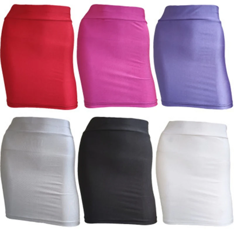 

Women Sexy Pencil Mini Skirts 2022 Summer Ladies High Waist Stretchy Slim Bodycon Skirts Club Wear Casual Short Skirts