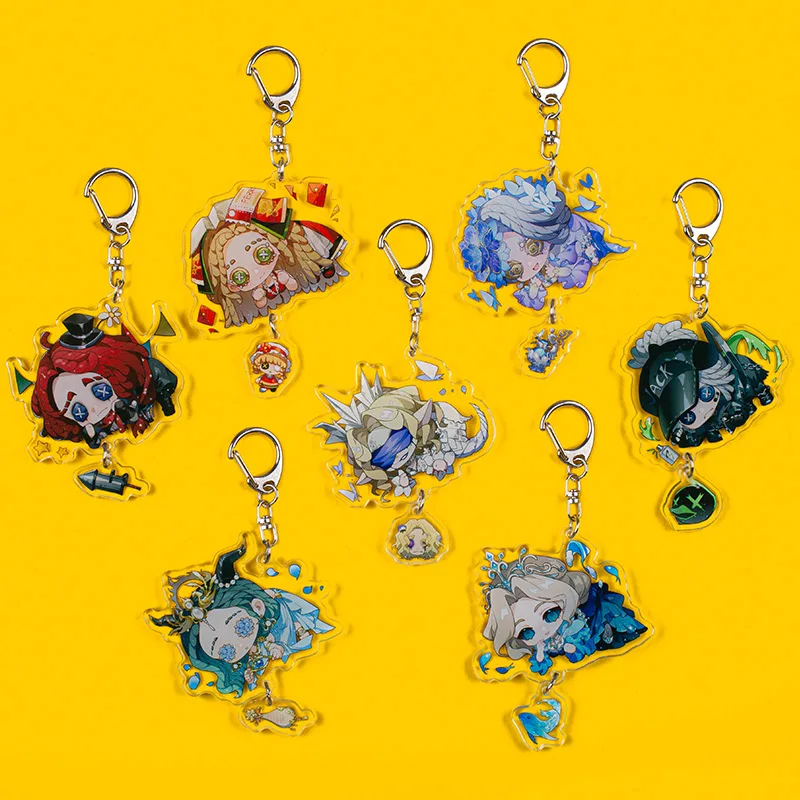 

Identity V Men Key Chain Anime KeyChain for Women Kawaii Funny Key Ring High Quality Cute Acrylic Car Keyring Accesorios Gifts