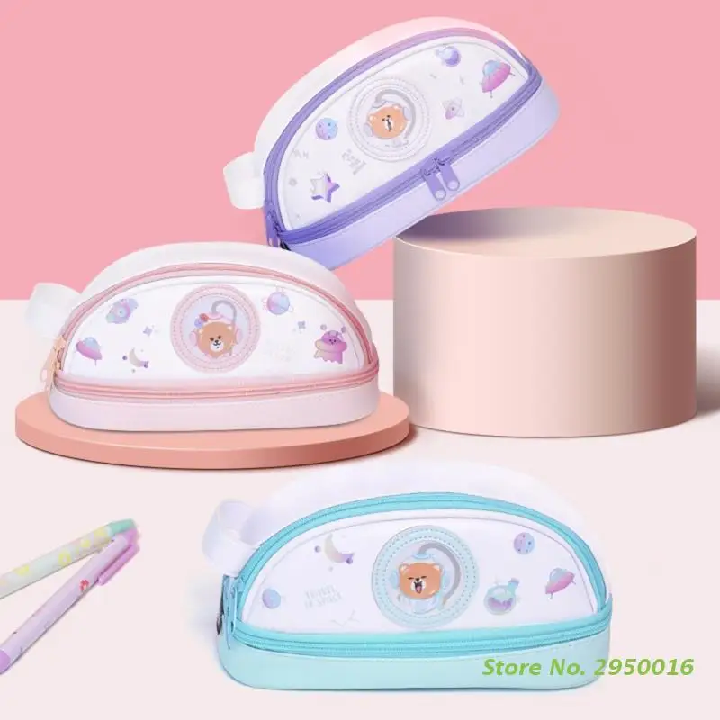 

Large Capacity Pen Bag 2 Compartments Handheld Pen Pouch 2-laryer Pencil Case Waterproof for Boy Girl Teen Student Gift