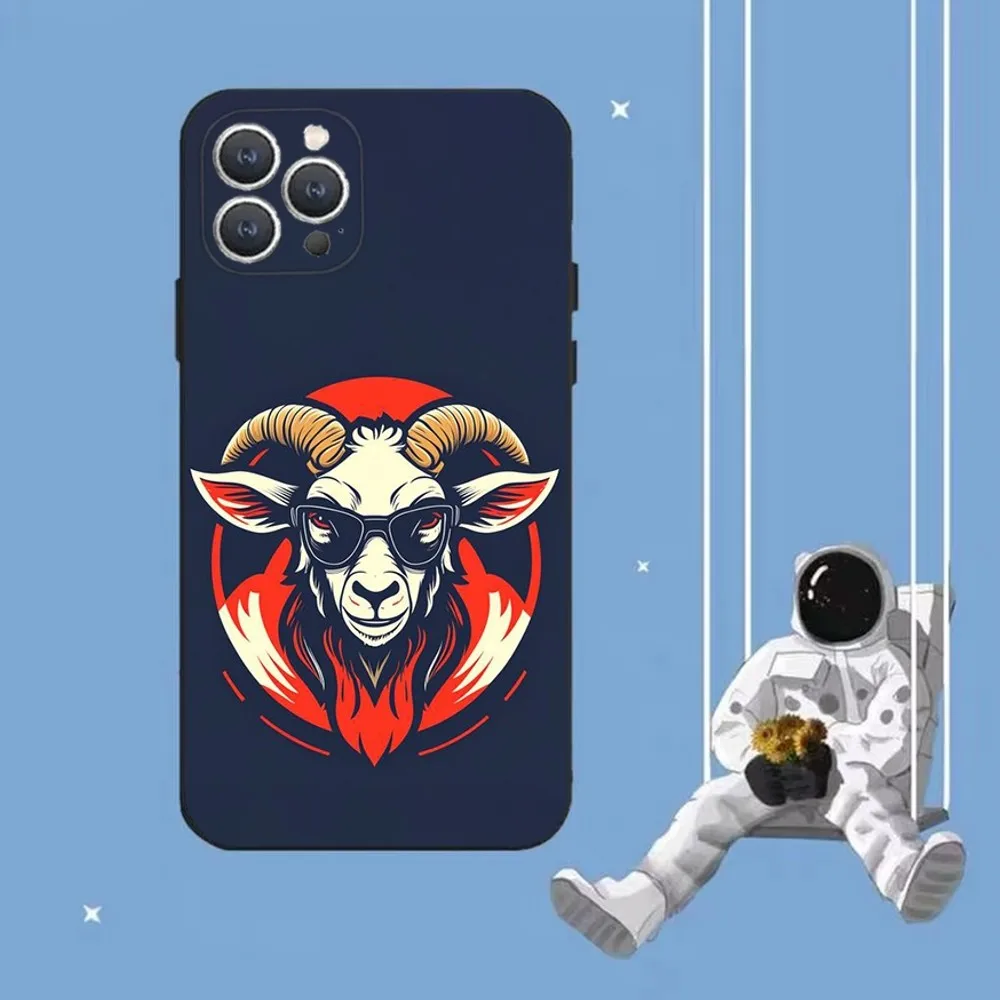 Чехол для телефона с милой козой из мультфильма iPhone 16 15 14 13 12 Pro Max 11 7 8 Plus XR XS