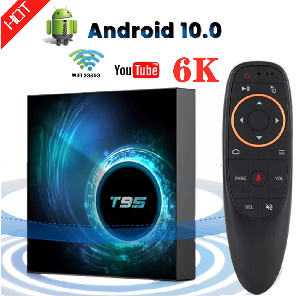 

Приставка Смарт-ТВ T95, Android 10, Allwinner H616 Hdmi 2,0, 6K Hdr