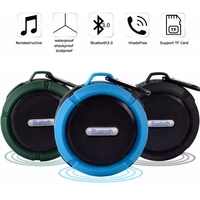 c6 protable waterproof bluetooth speaker big suction cup hook bluetooth stereo outdoor sports tf subwoofer mini speakers new