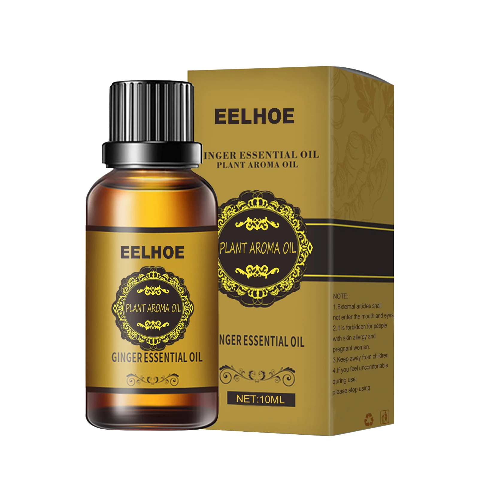 10ML Natural Ginger Oil Therapy Anti Aging Plant Essential Promote Metabolism Full Body Slim Massage Oils Shaping |