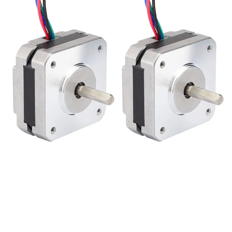 

2X 4-Lead Nema 17 Stepper Motor 20Mm 1A 13Ncm(18.4Oz.In) 42 Motor Nema17 Stepper For Diy 3D Printer Cnc Xyz