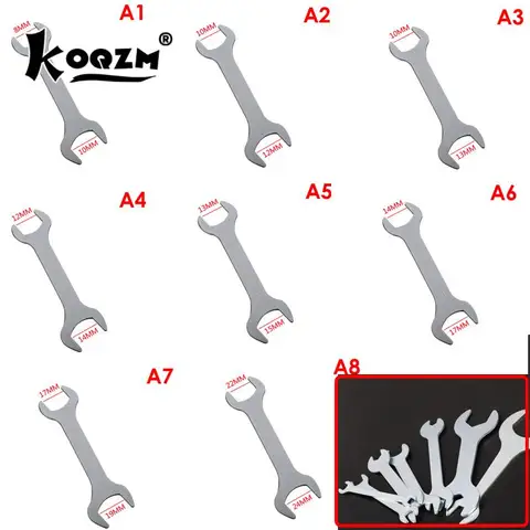 Тонкий гаечный ключ с двойной головкой, с открытым концом, 8, 10, 12, 13, 14, 15, 19, 22, 24 мм, с двойным наконечником, маленький гаечный ключ для автомобиля, ручные инструменты