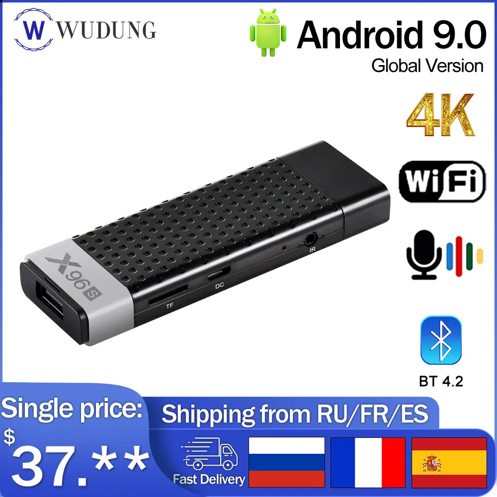 

Приставка Смарт-ТВ X96S, 4 + 32/16 ГБ, Android 9,0, Amlogic S905Y2, Wi-Fi
