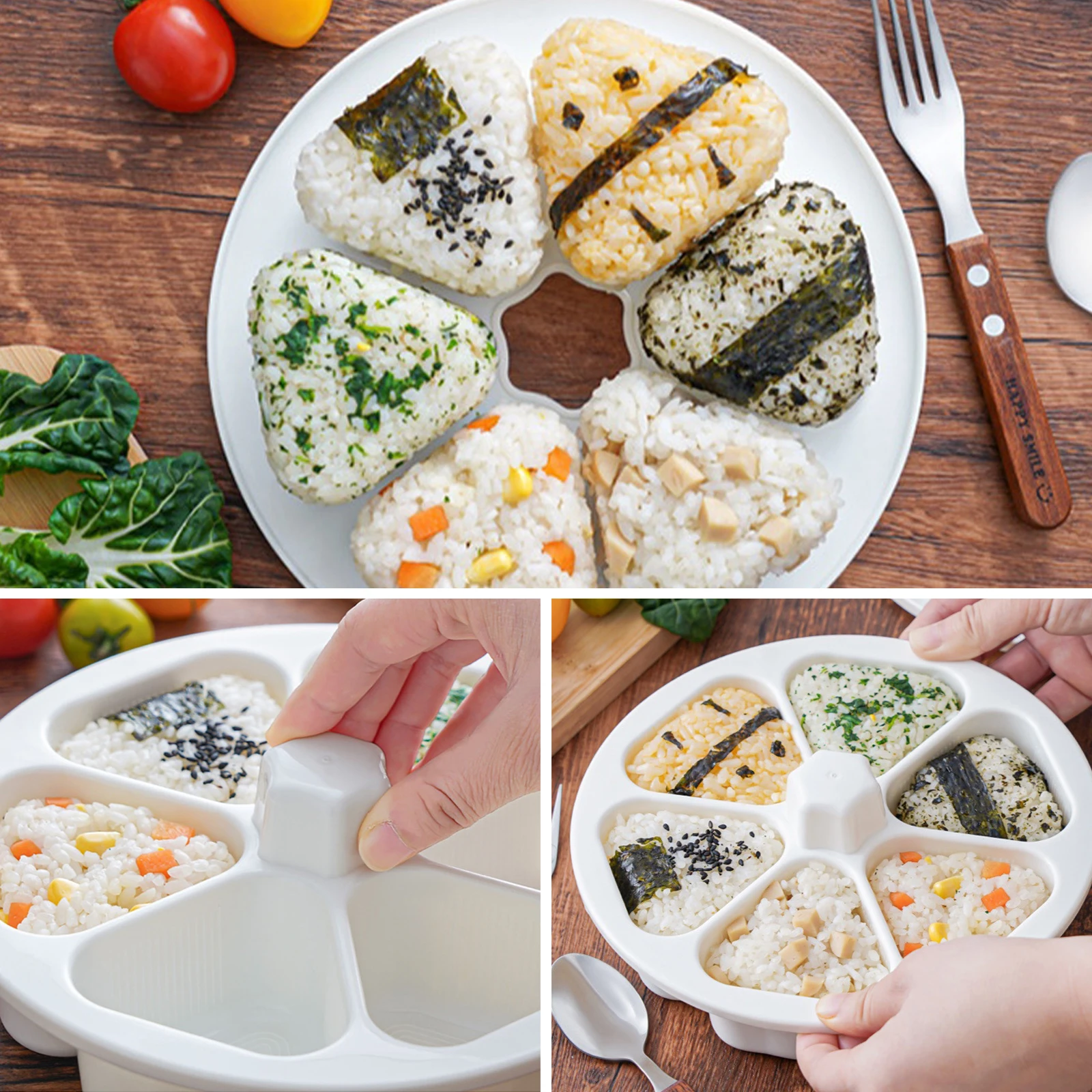 

Onigiri Rice Ball Maker Onigiri Rice Ball Press Maker Food Grade Onigiri Maker Onigiri Rice Mold For Baby Kids Meal Supplies