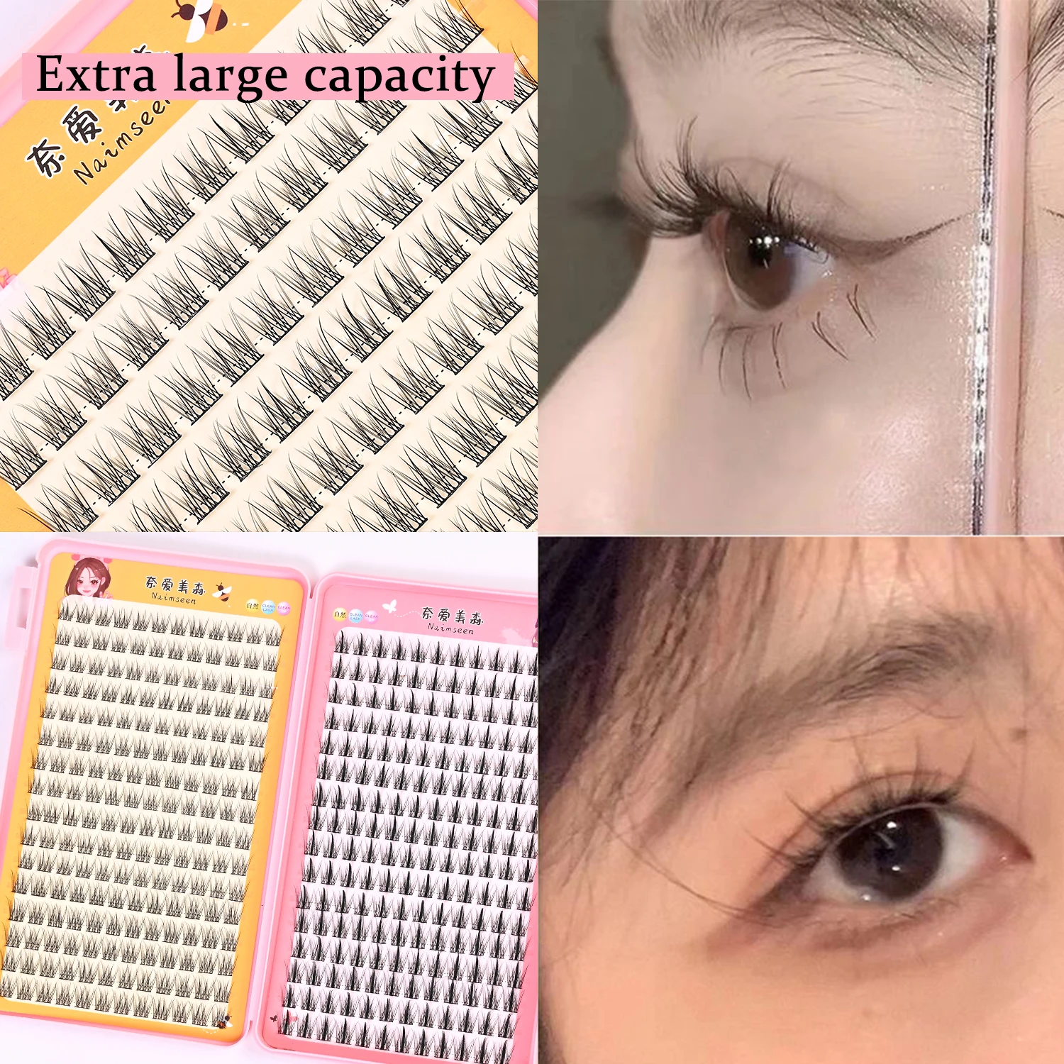 

False Eyelashes Natural Wispy Cluster Lashes 32 Rows DIY Lash Extension Supplies High Quality Professional Makeup Tools