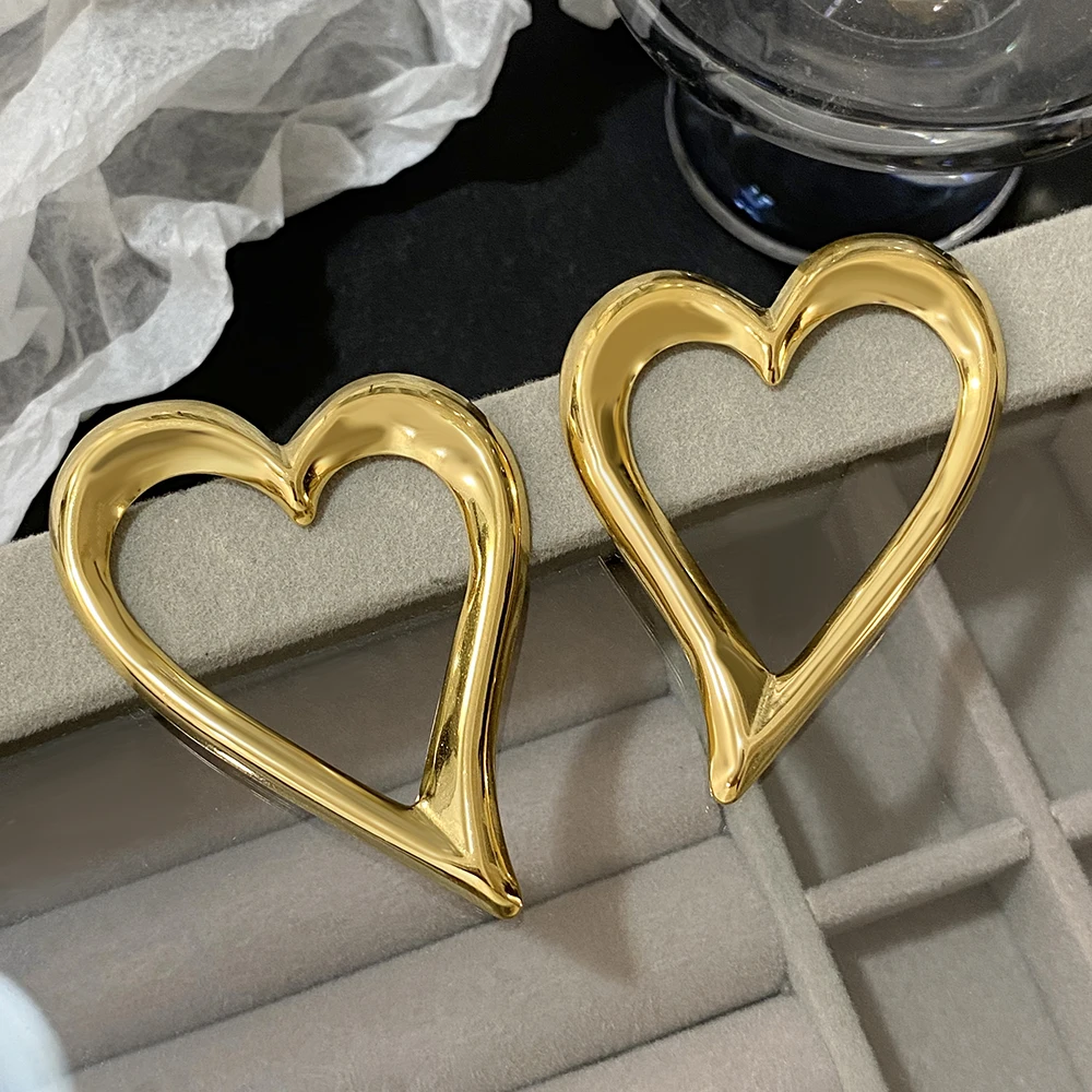 Женские серьги-подвески AENSOA из нержавеющей стали в форме сердца