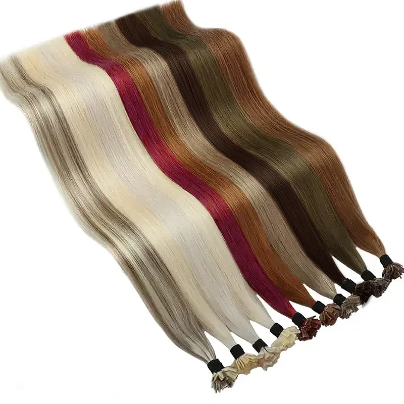 Прямые Натуральные волосы для наращивания 18-30 дюймов в капсулах