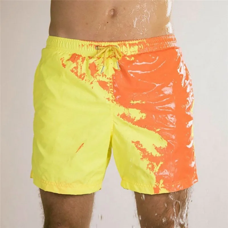 

Color Changing Swim Shorts for Men Boys Bathing Suits Water Hot Discoloration Board Shorts 2022 Quick Dry Beach Swimming Trunks