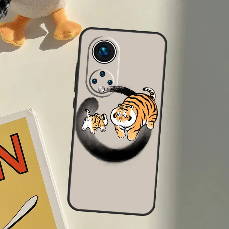 Милый мягкий чехол с толстым тигром для Huawei Honor 50 8X 9X 10i P20 P40 Lite P30 Pro P Smart 2019 Nova 9 5T |