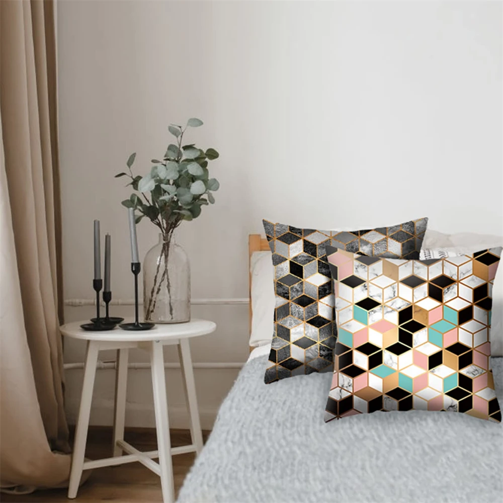 Бархатные наволочки квадратные декоративные для диванной подушки мягкие