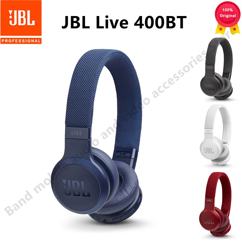 

JBL Live 400BT Wireless Bluetooth Headphones AI Smart Earphones Voice Assistant Sports Headset with Mic Multi-Point Connection