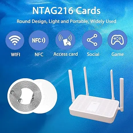 Фото 50 шт. NFC-метки NTAG216/215 NFC-наклейки для записи пустые NFC-метки клейкие NFC 216 программируемые NFC-метки 888 байт памяти №3