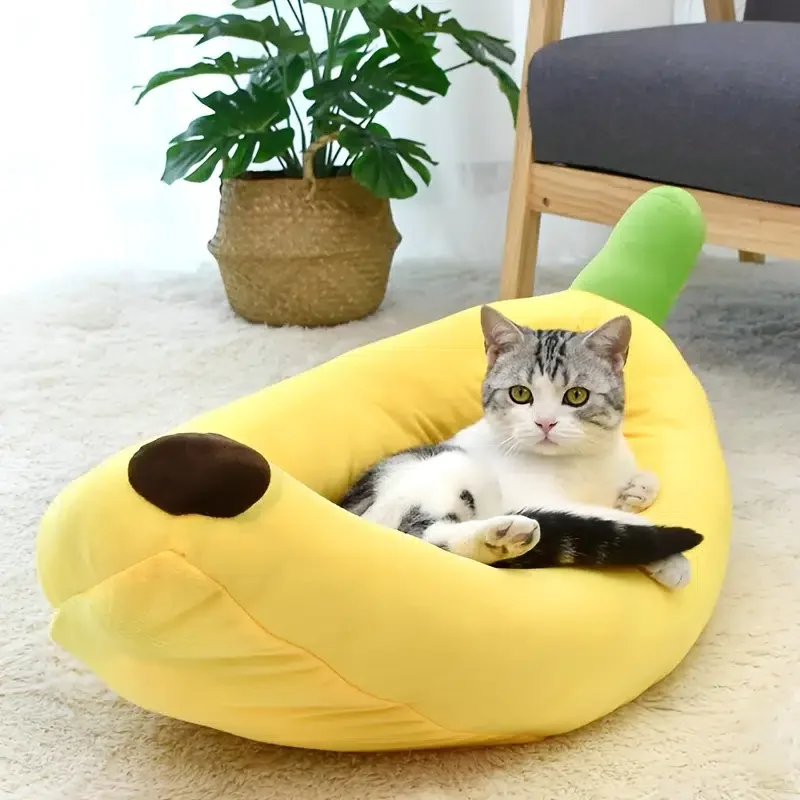 

Banana Cat Bed House Mini Size, Pet Bed Soft Cat Cuddle Bed, Pet Bed Soft Warm Cat Cuddle Bed
